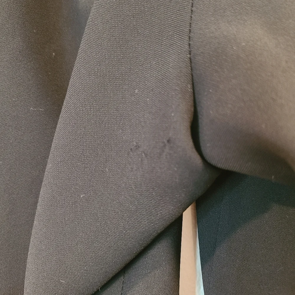 St John Caviar Diana Straight Leg Crepe Marocain Pants